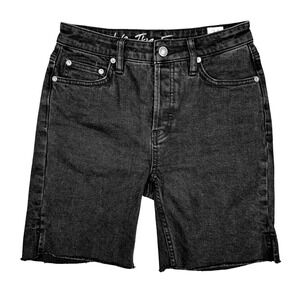 We The Free Shorts Size 26 Black Washed Denim High Rise Dark‎ Streetwear